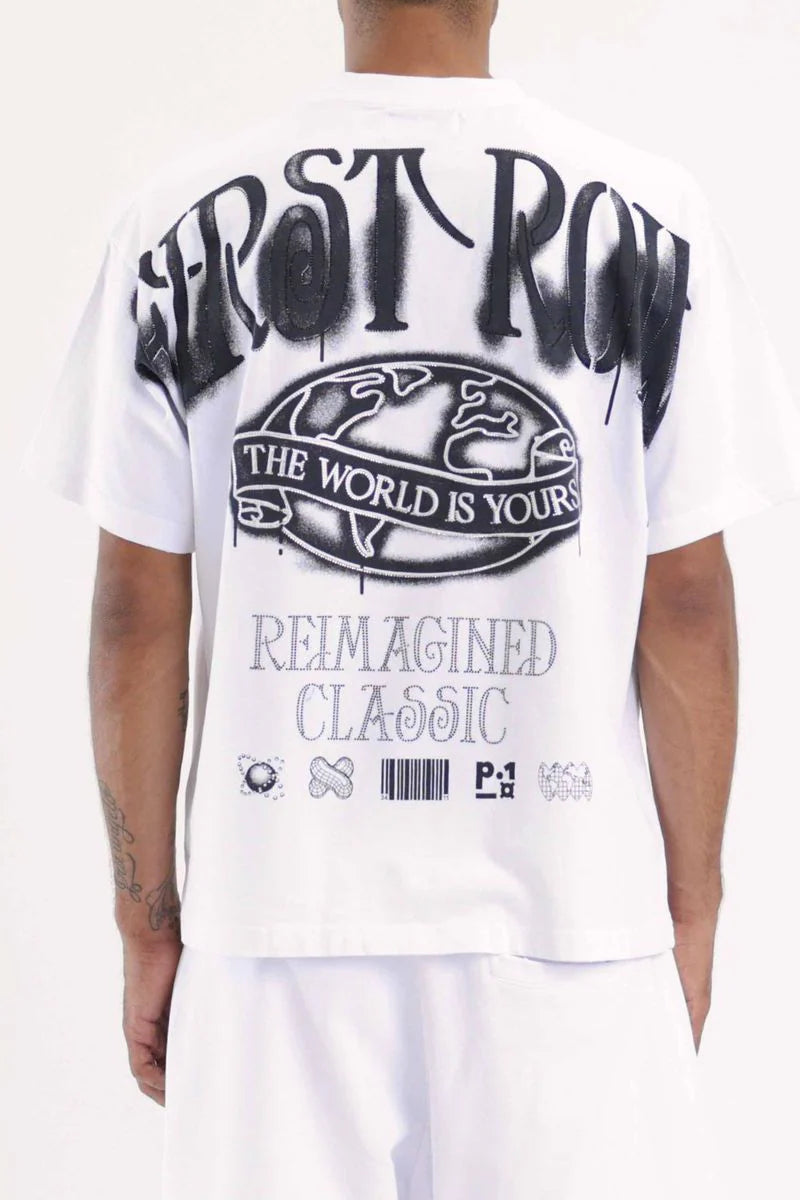 FIRST ROW "REIMAGINED CLASSIC" TEE WHITE