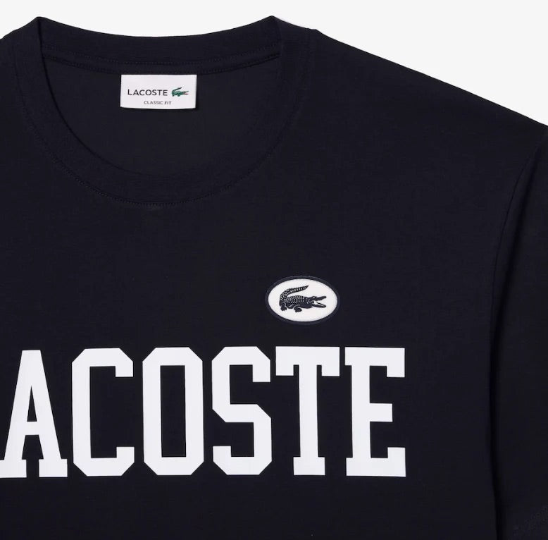 LACOSTE PRINT & BADGE TEE ABYSM