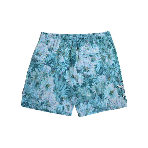 FIRST ROW "TAPESTRY WOVEN BOWLING" SHORTS BLUE