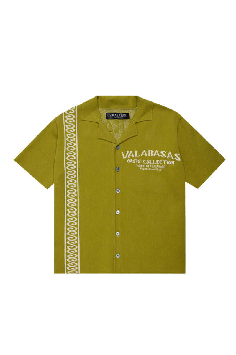 VALABASAS "LOS PALMAS" WOVEN BUTTON UP GREEN