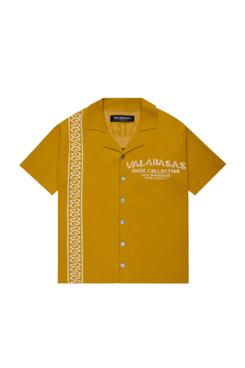 VALABASAS "LOS PALMAS" WOVEN BUTTON UP YELLOW