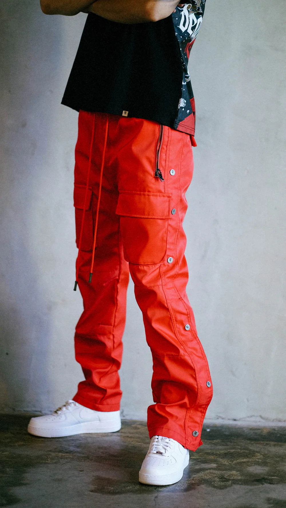 Trnchs "Al-Hudaydah" Cargo Pants Snap Red