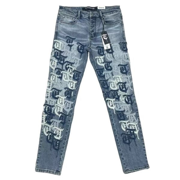 TRNCHS "SINJIL" BLUE WASH SKINNY DENIM