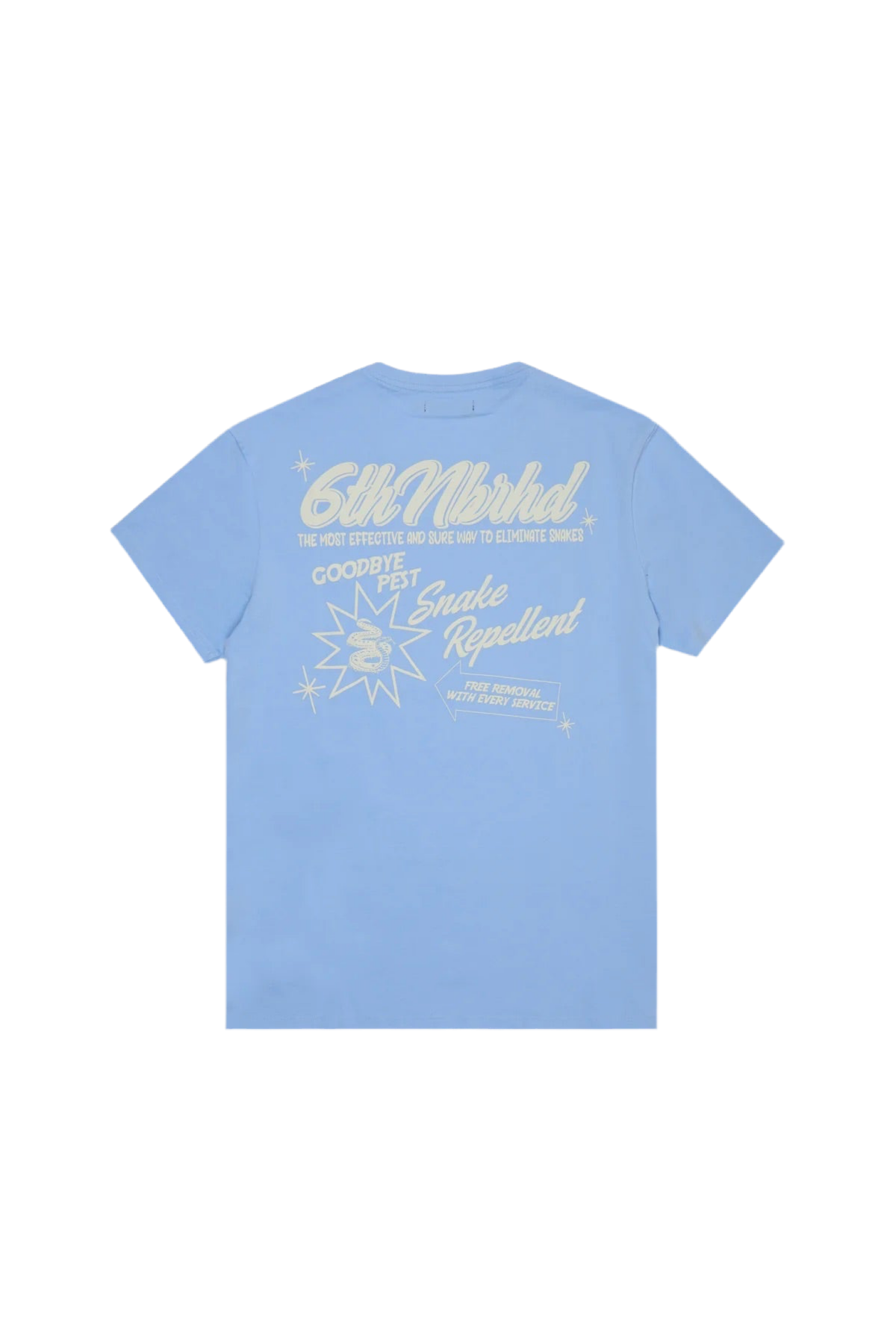 6THNBRHD "GOODBYE PEST" TEE SKY