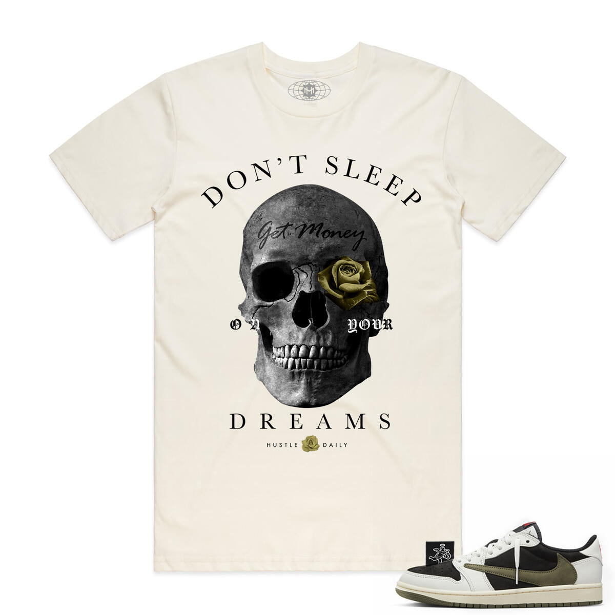 HASTA MUERTE "SKULL ROSE" TEE NATURAL