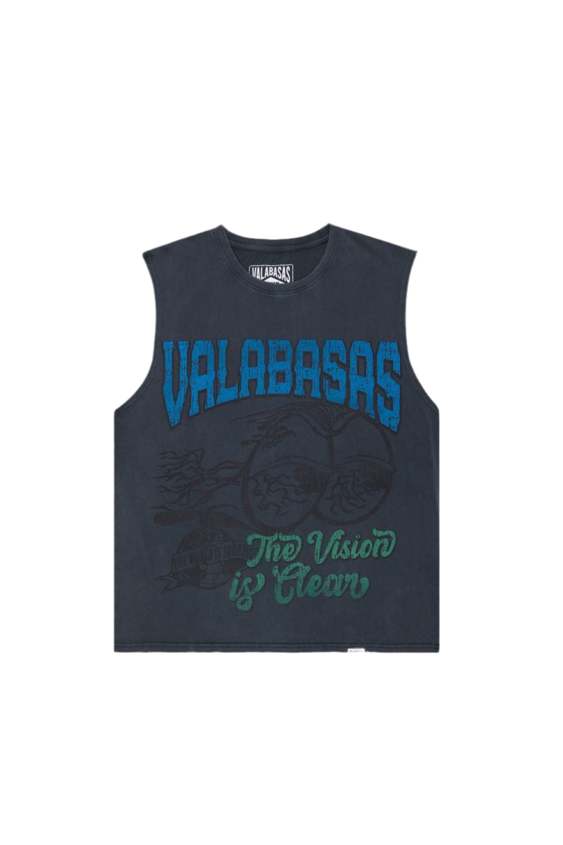 VALABASAS "CLEAR VIEWS" TEE VINTAGE GREY