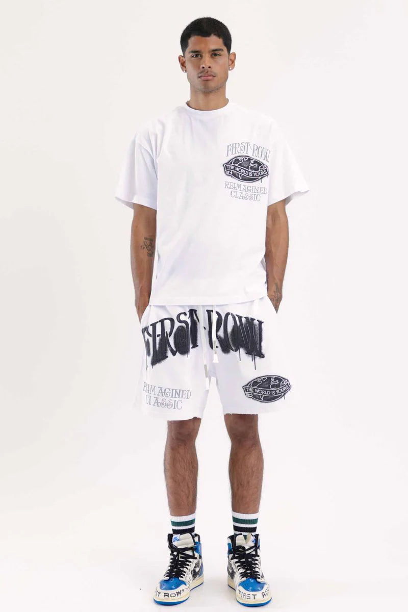 FIRST ROW "REIMAGINED CLASSIC" SHORTS WHITE