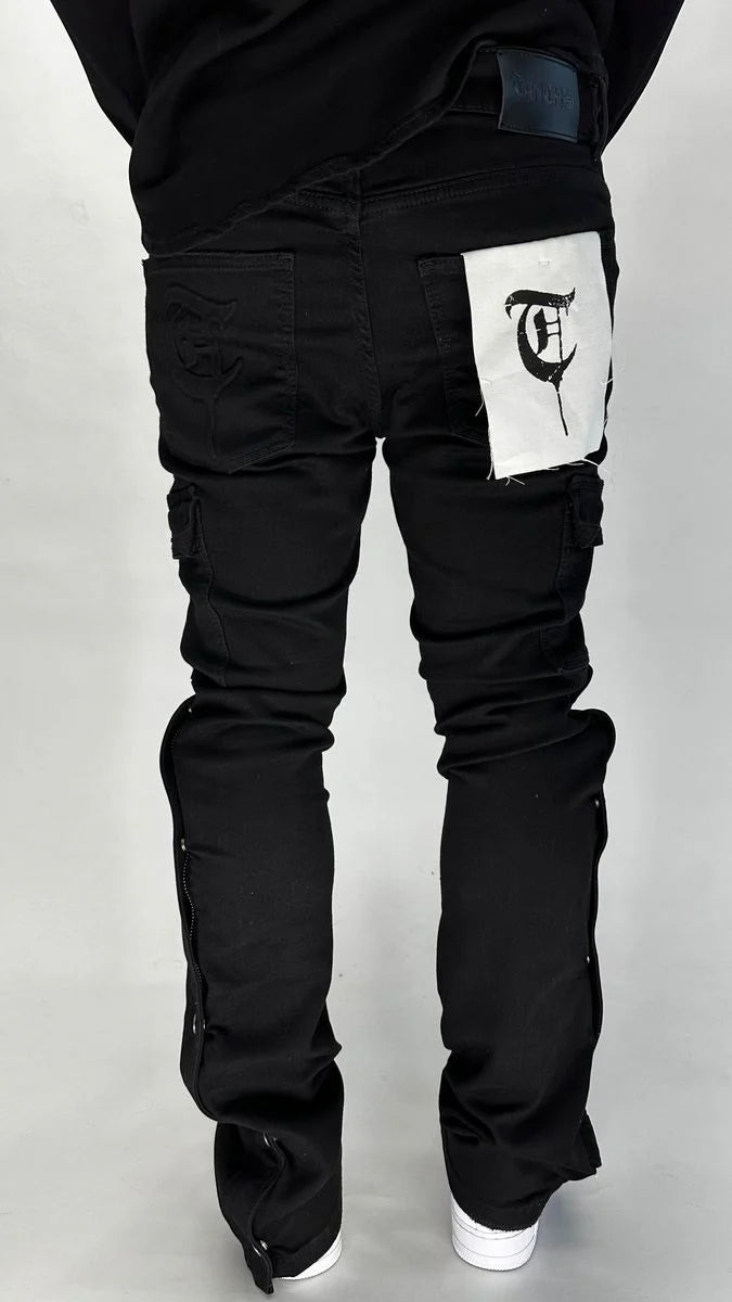 Trnchs "Snap" Stacked Black Wash