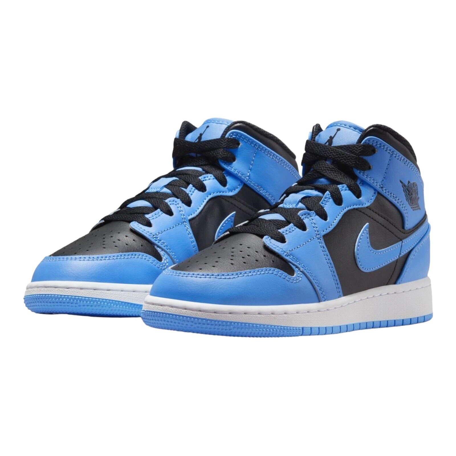 AIR JORDAN 1 MID (GS) UNIVERSITY BLUE/BLACK-WHITE SIZE 6.5Y