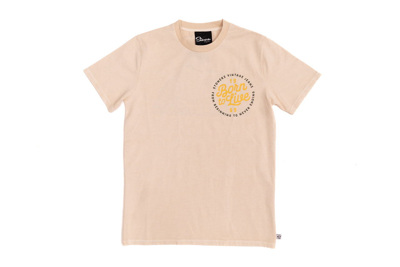 STONERS VINTAGE JEANS "BOYS SCOUT BADGE" TEE NATURAL