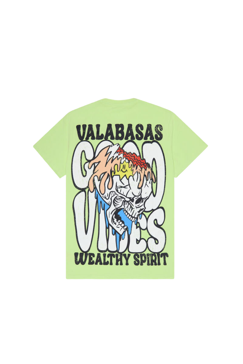 VALABASAS "WEALTHY SPIRIT" TEE VINTAGE LIME