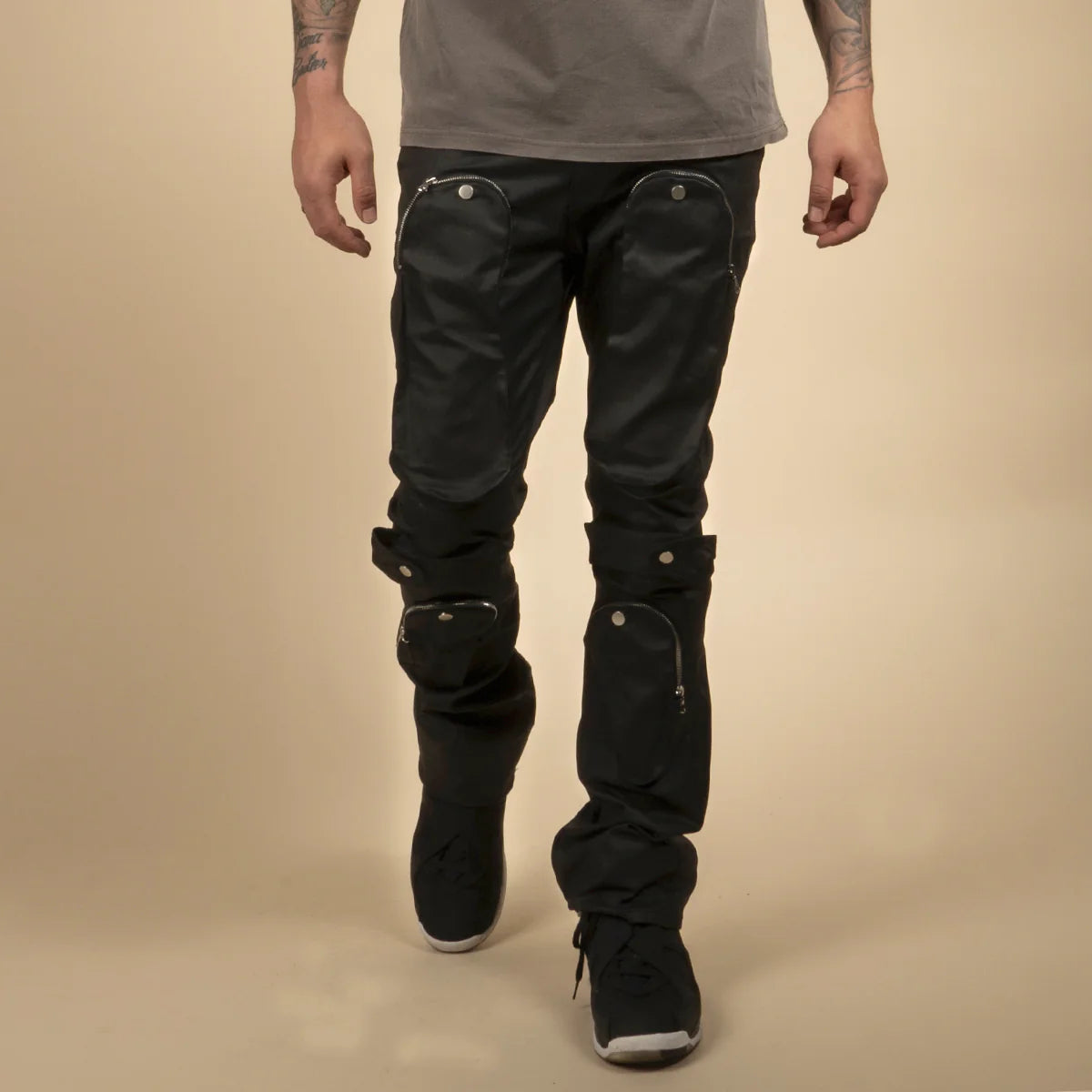 THRT DENIM "CHANCE" STACKED BLACK