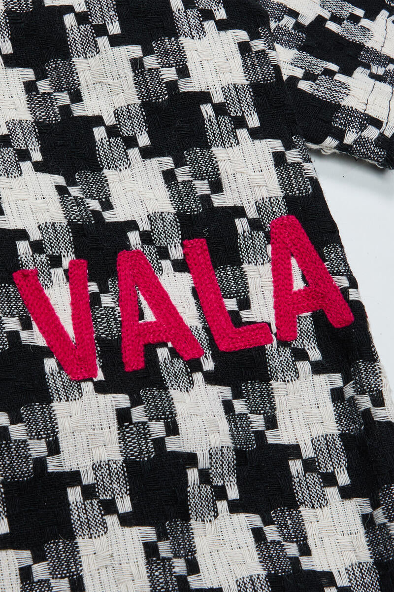 VALABASAS "CHECKMATE" BUTTON UP BLACK&WHITE