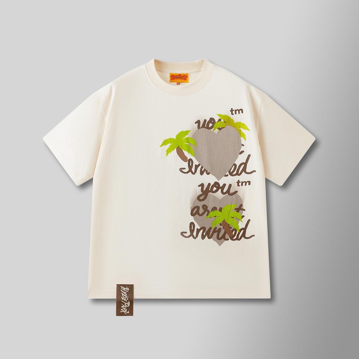 HYDE PARK "STAINED HEART" OVERSIZED TEE CREAM