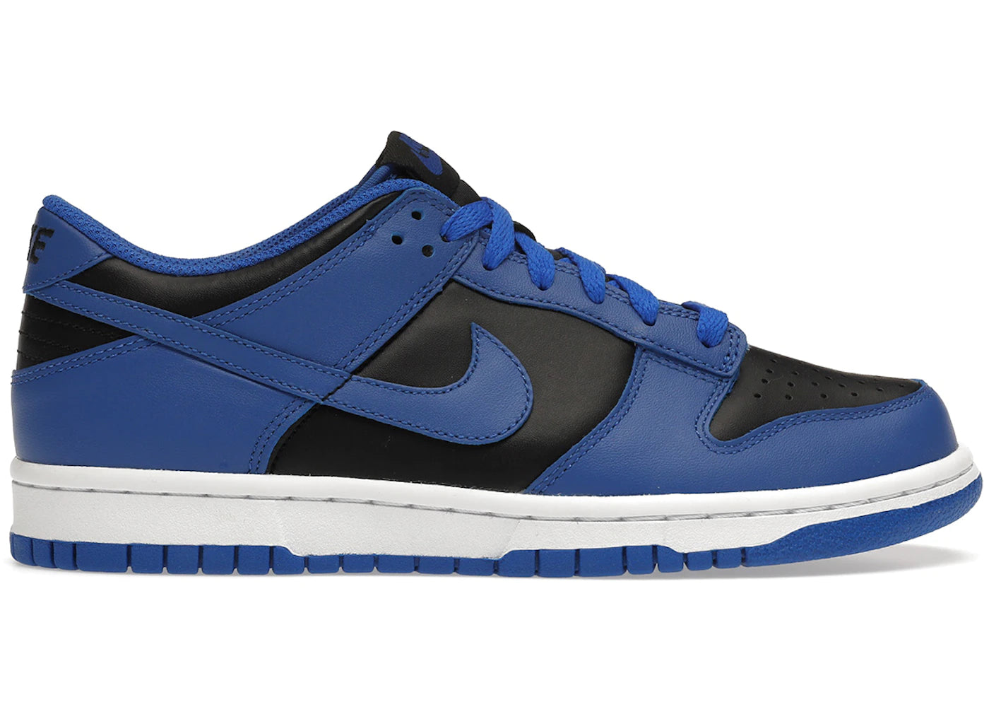 NIKE DUNK LOW (GS) BLACK/HYPER COBALT-WHITE SIZE 6.5Y