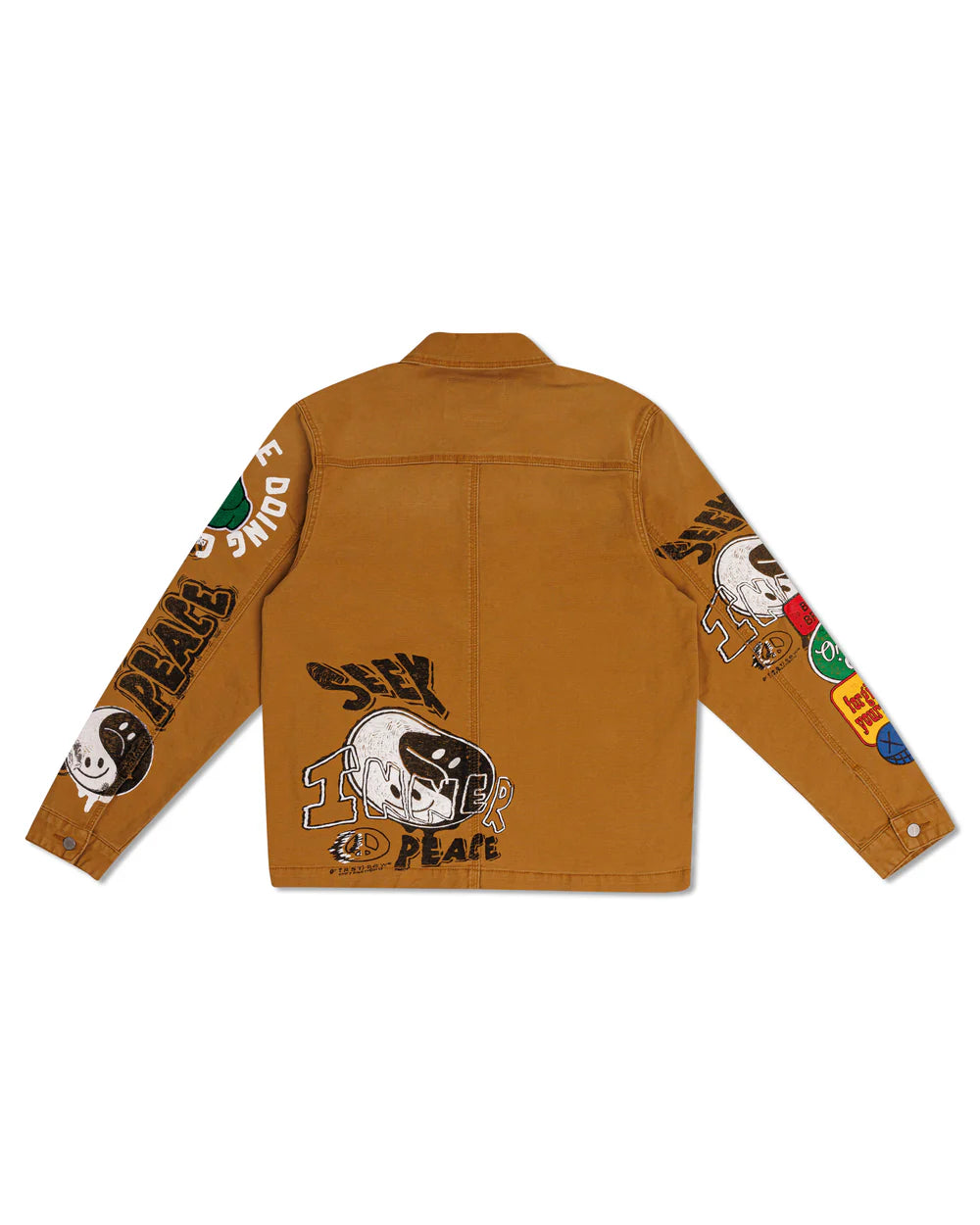 FIRST ROW "SPRING BREAK HAND DRAWING" JACKET WHEAT