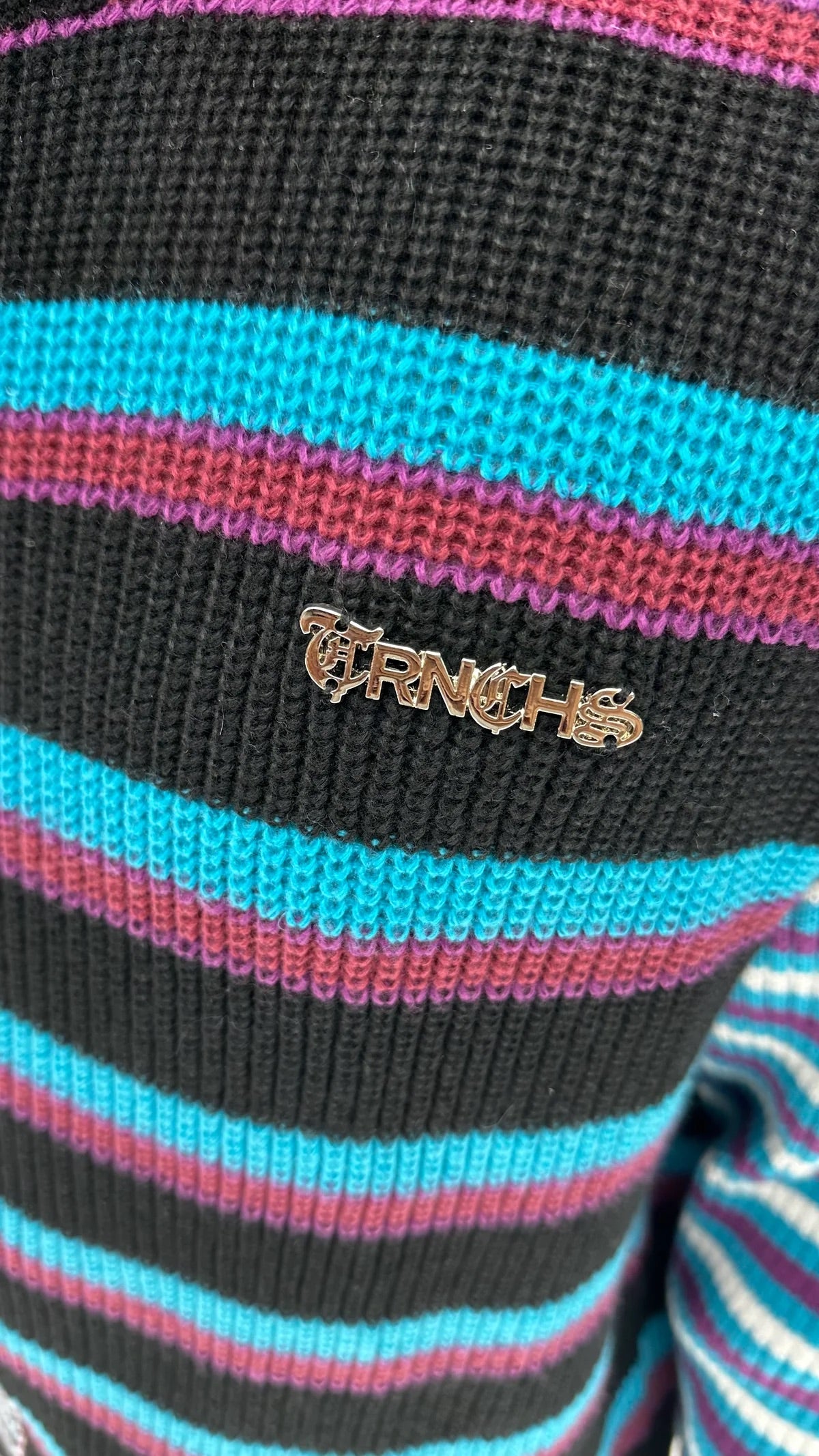 TRNCHS "SIDI" FLEECE SWEATER BLUE/PURPLE