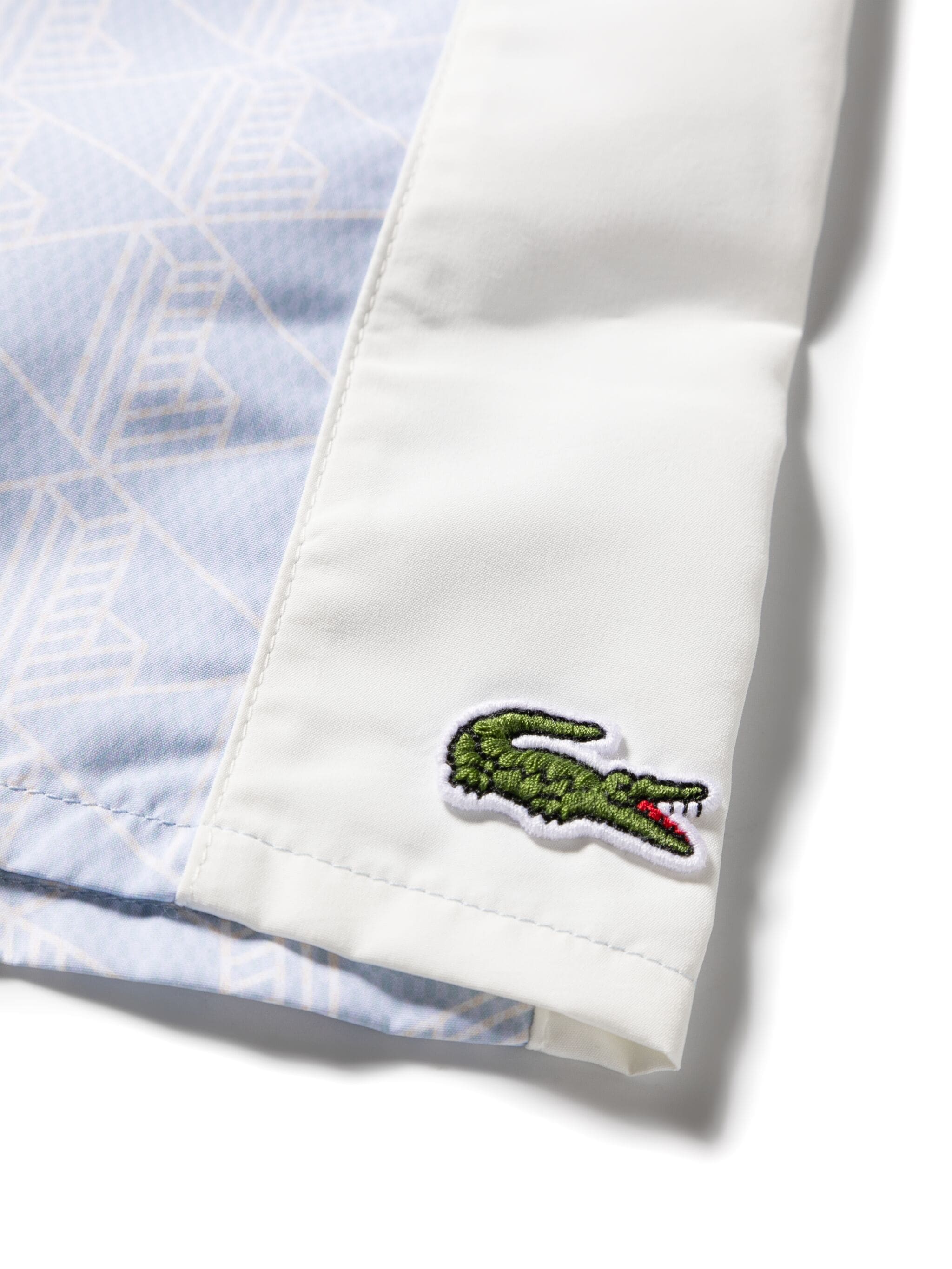 LACOSTE "MONOGRAM PRINT" SHORTS LIGHT BLUE