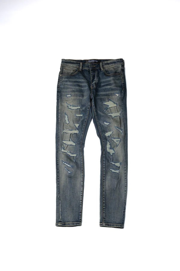 TRNCHS "SKINNIES" SKINNY DARK VINTAGE WASH