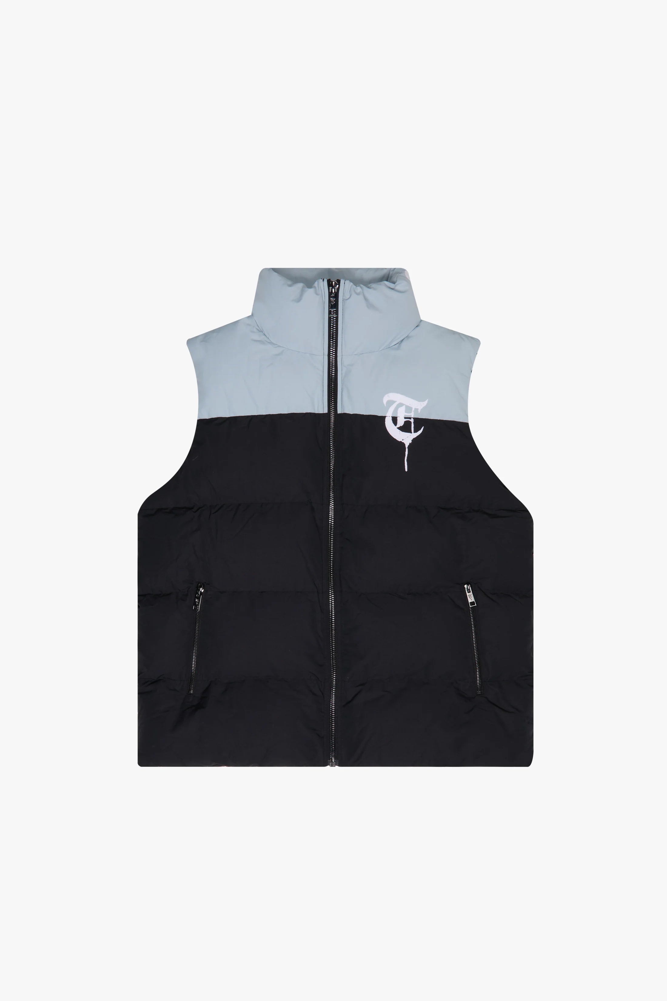 TRNCHS "AURORA" BLUE/BLACK BUBBLE VEST