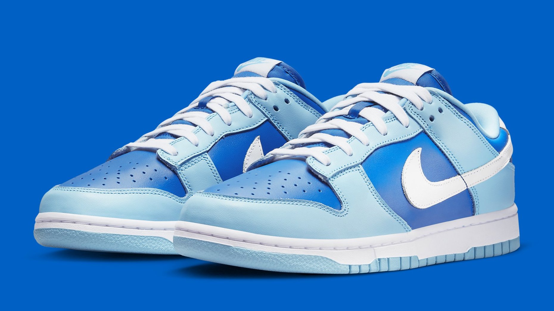 NIKE DUNK LOW RETRO QS FLASH/WHITE-ARGON BLUE-FLASH SIZE 10