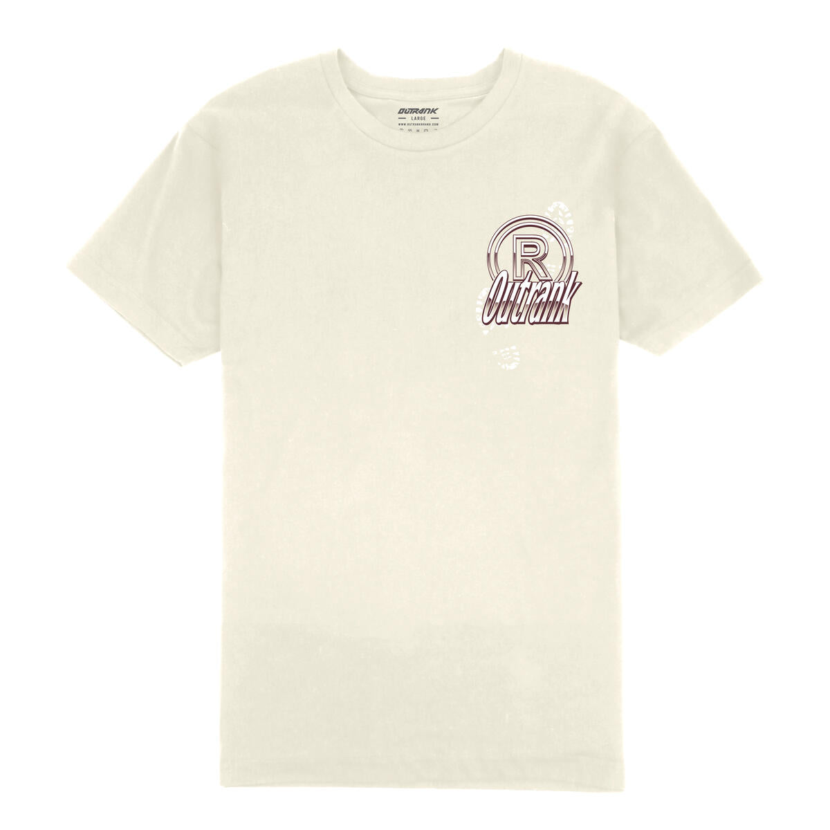 OUTRANK "DON'T HALF STEP" TEE VINTAGE WHITE