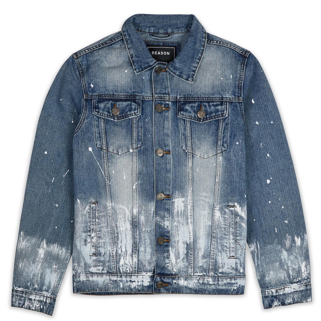 Reason Loner Splatter Denim Jacket