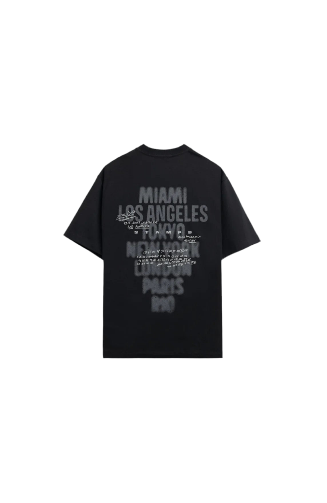 STAMPD "LOCATIONS" TEE BLACK