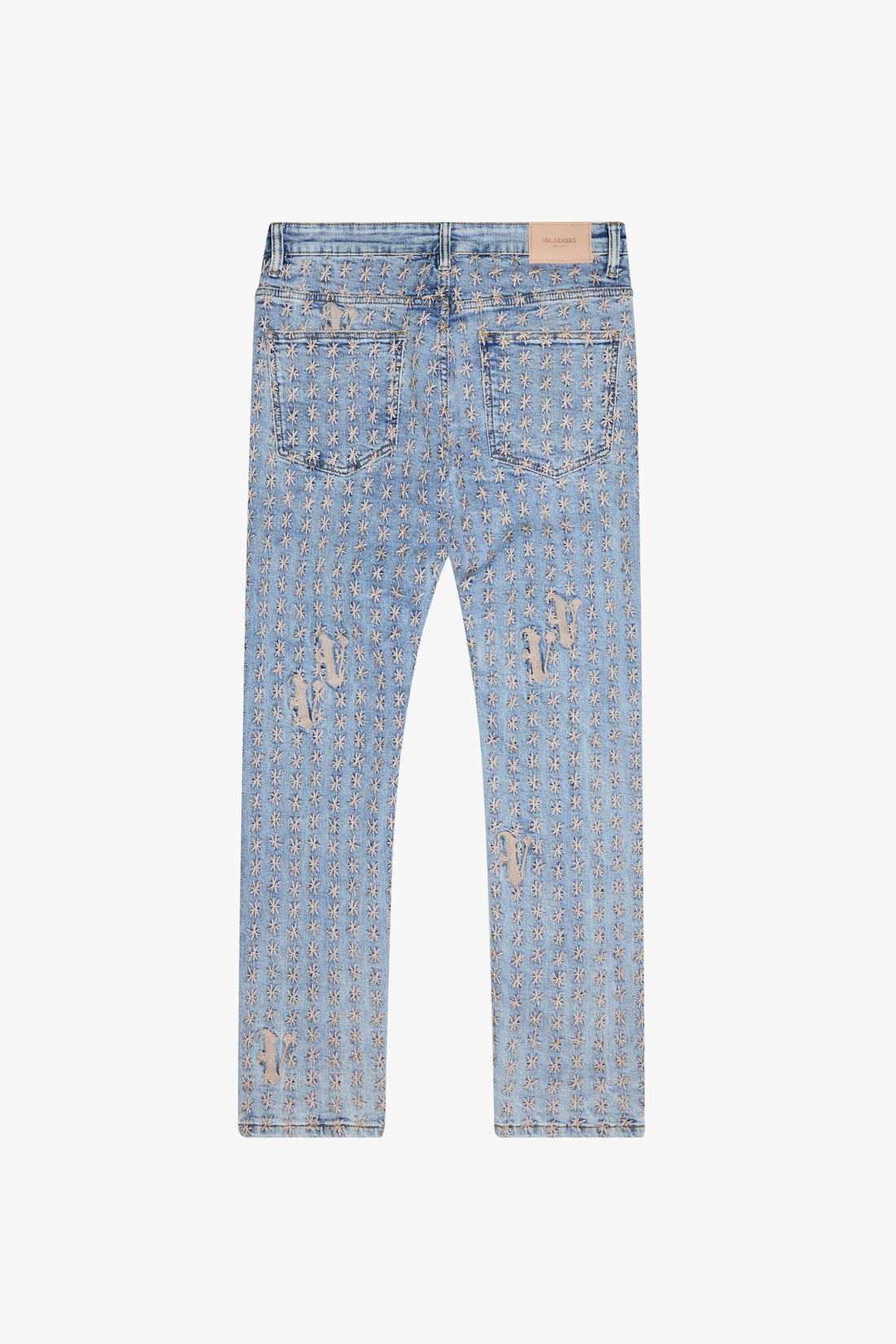 VALABASAS "ASTERISK" SKINNY LT. VINTAGE BLUE/CREAM