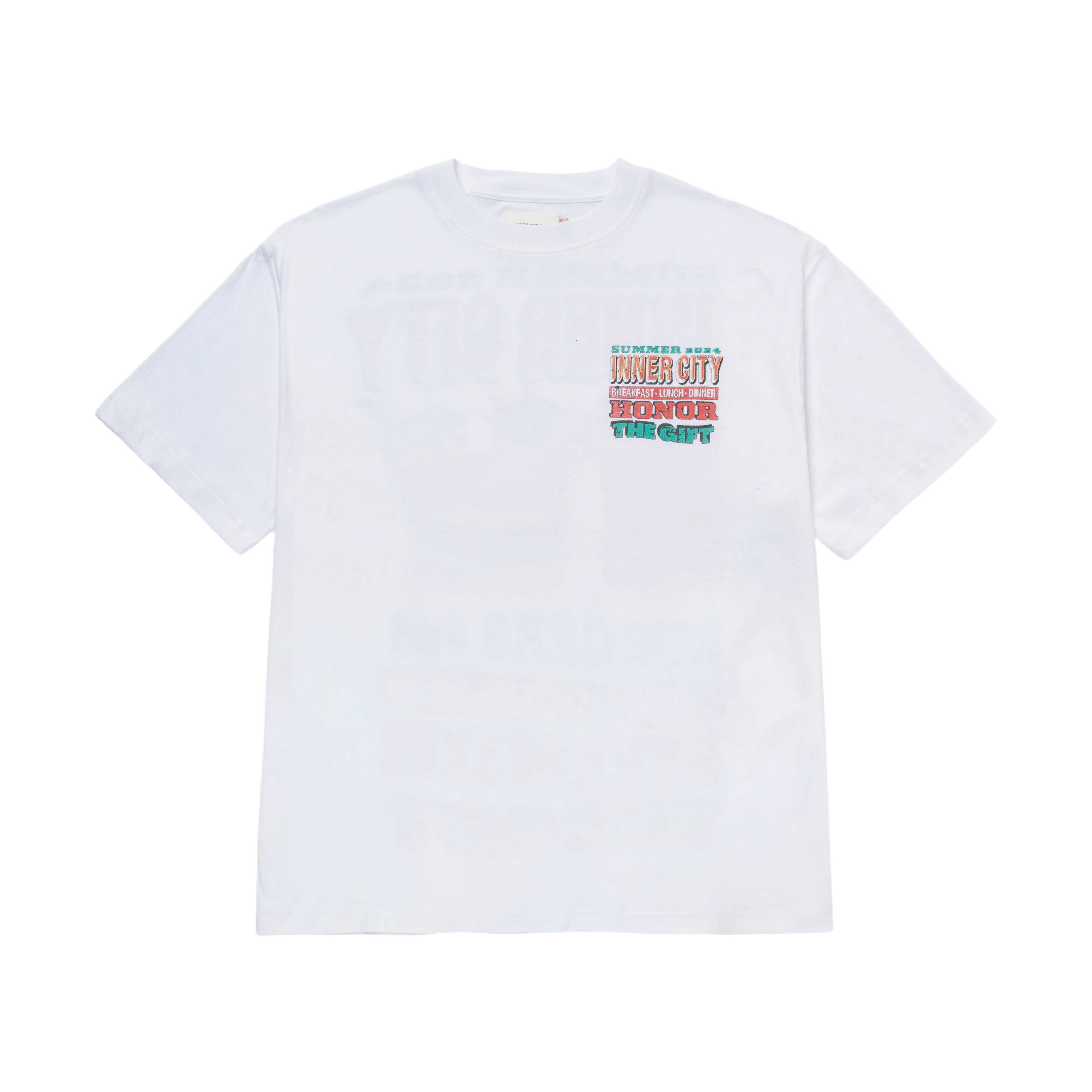 HONOR THE GIFT "BURGERS" TEE WHITE