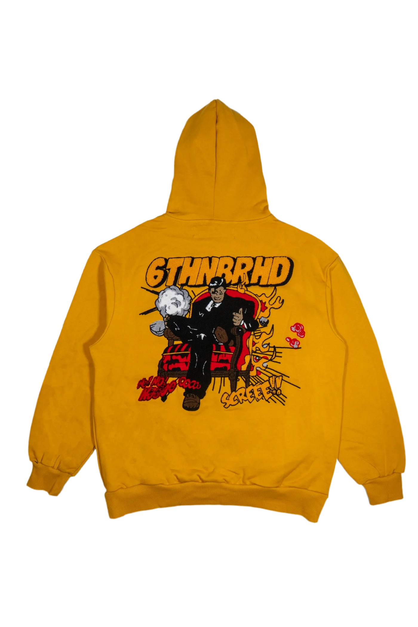 6THNBRHD "TWO SIDES" HOODIE YELLOW