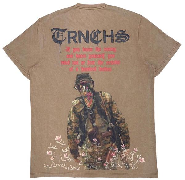 TRNCHS "WAR FLOWERS" TEE VINTAGE BROWN