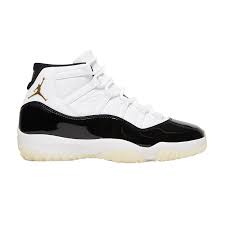 AIR JORDAN 11 RETRO WHITE/METALIC GOLD-BLACK SIZE 10