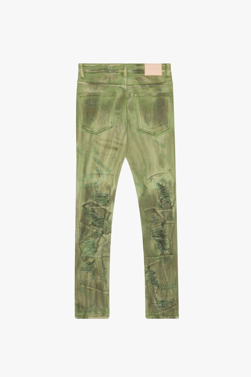 VALABASAS "HARVEST" SKINNY JEANS GREEN WASH