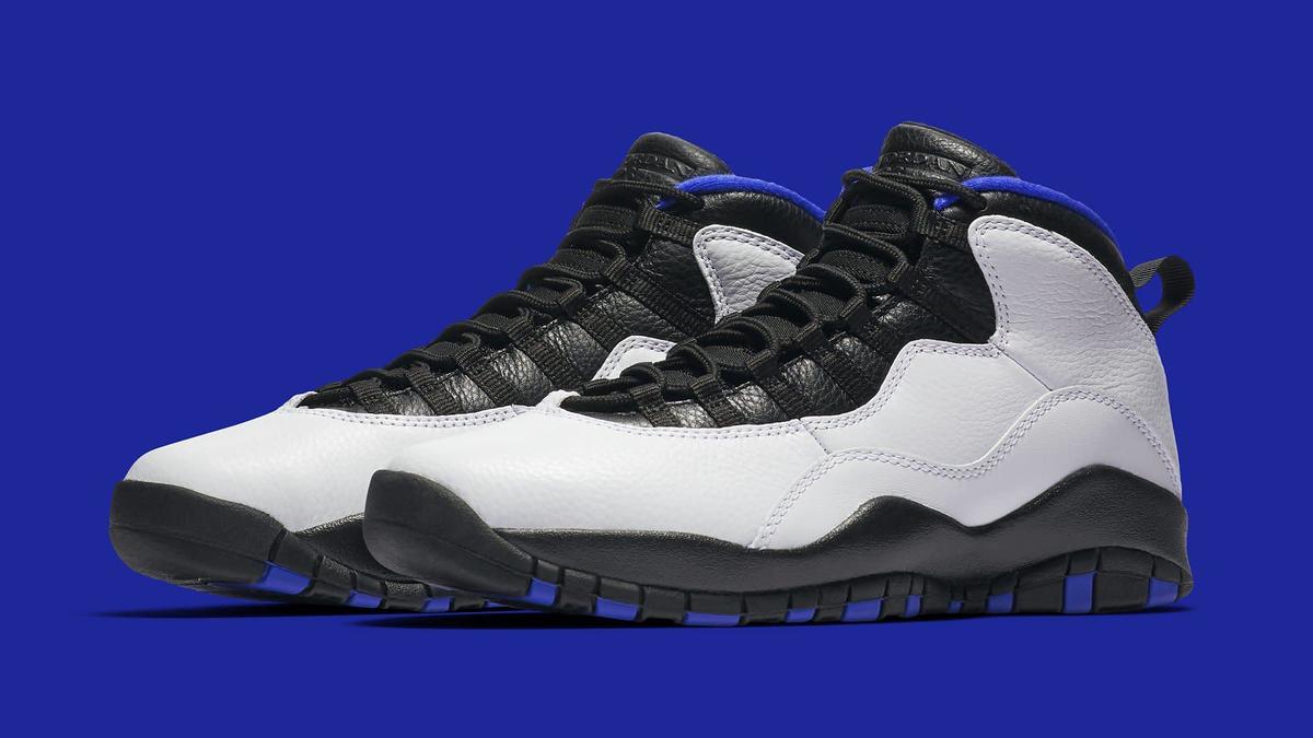 AIR JORDAN 10 RETRO WHITE/BLACK-ROYAL BLUE SIZE 9.5