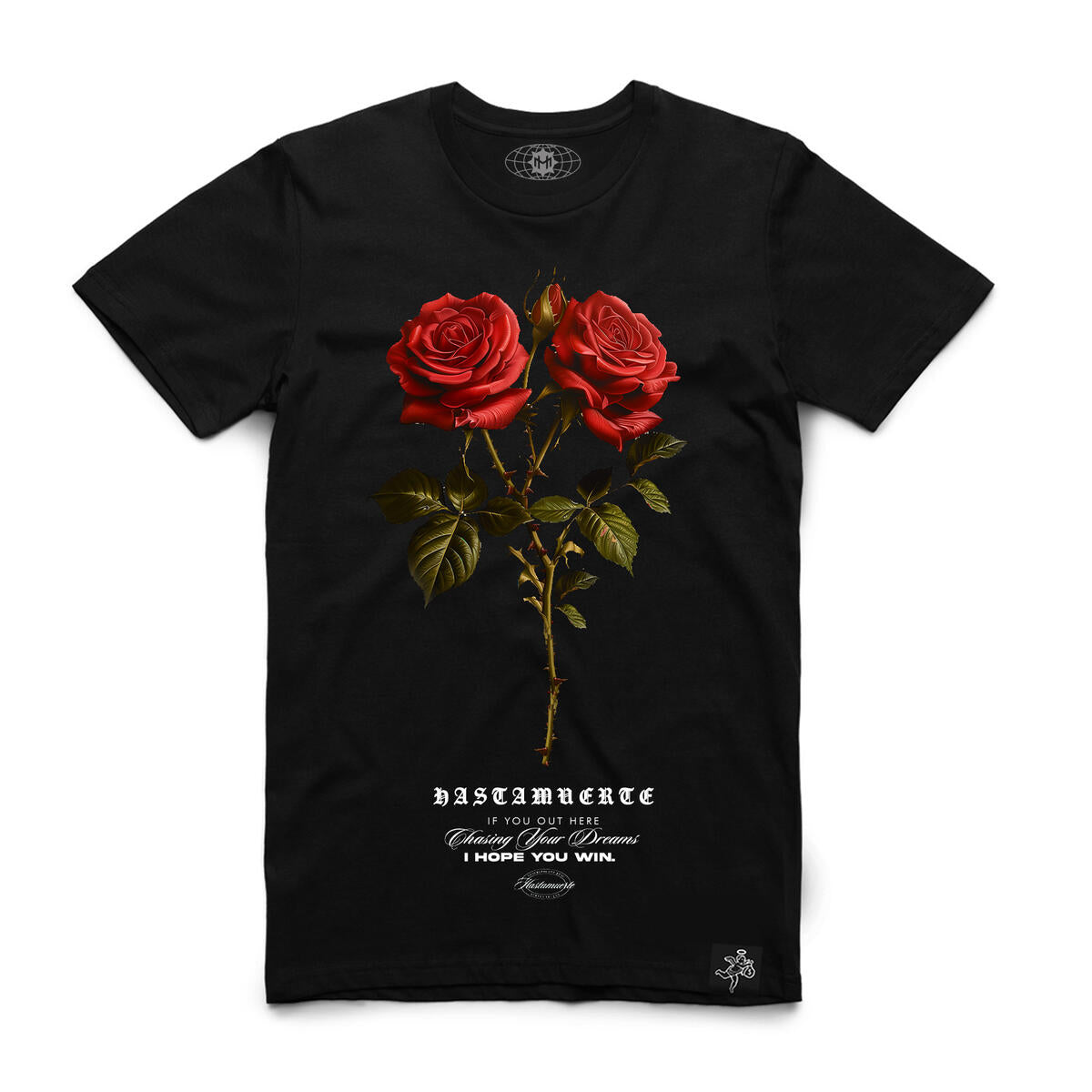 HASTA MUERTE "HOPE YOU WIN ROSES" TEE BLACK