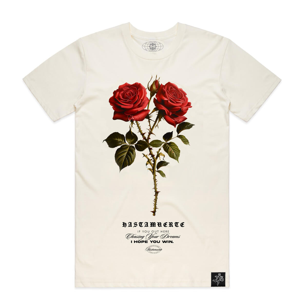 HASTA MUERTE "HOPE YOU WIN ROSES" TEE WHITE