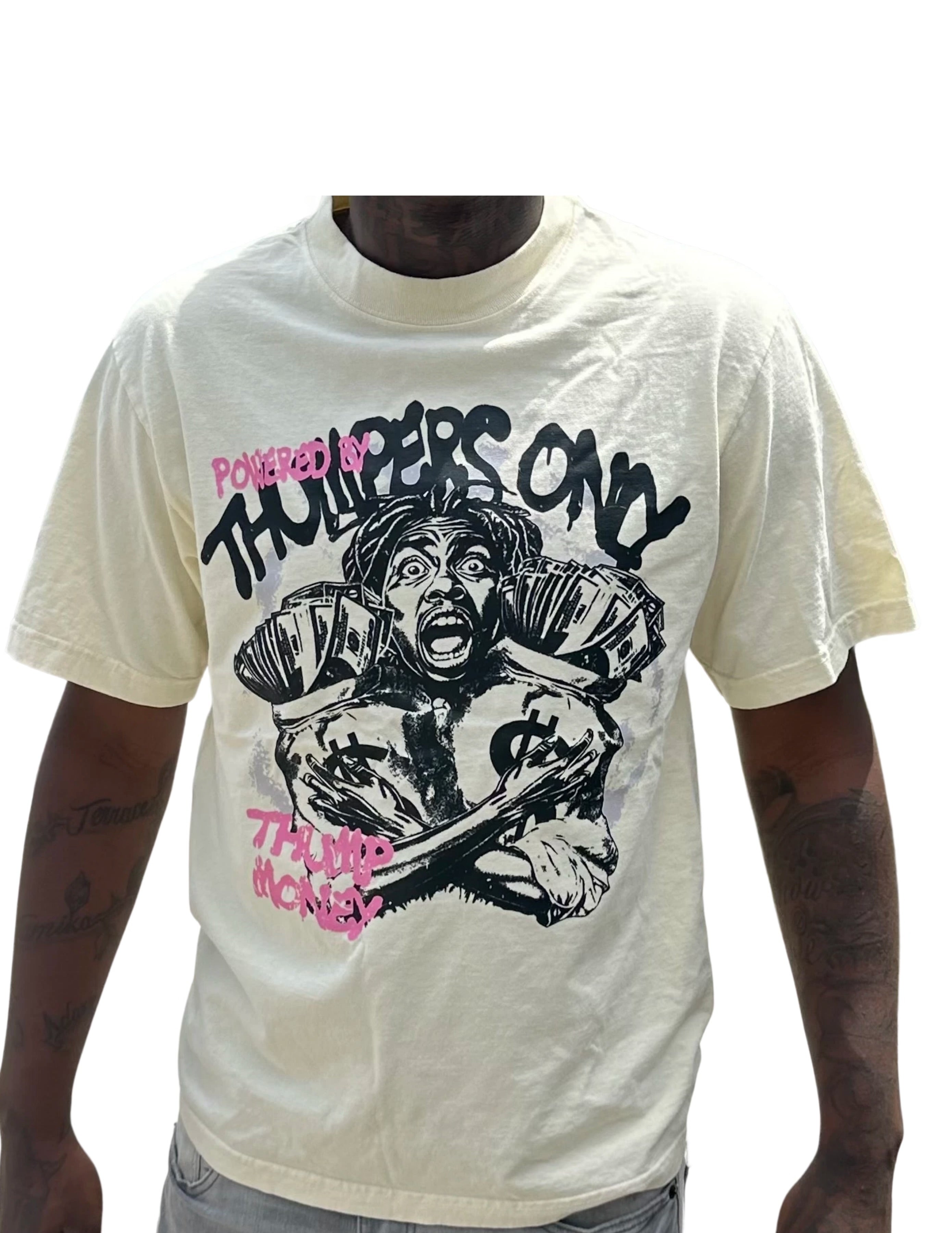Thumpers Only "Money" Tee Cream