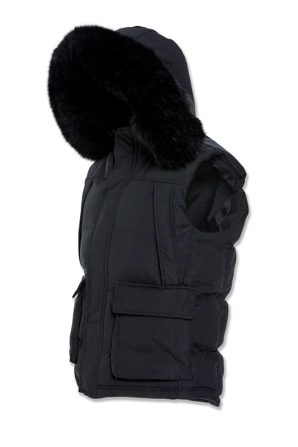 JORDAN CRAIG "YUKON FUR" VEST BLACK