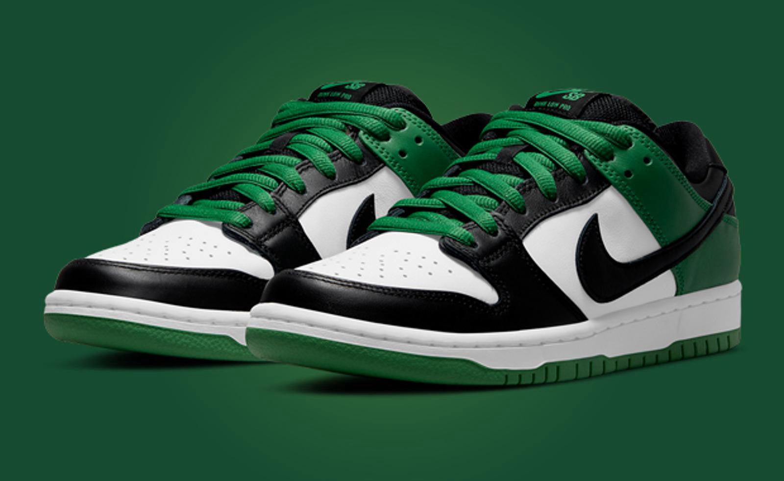 NIKE SB DUNK LOW PRO CLASSIC GREEN/BLACK-WHITE SIZE 12