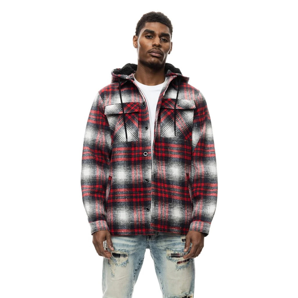 SMOKE RISE "FLANNEL SHACKET" JACKET RED