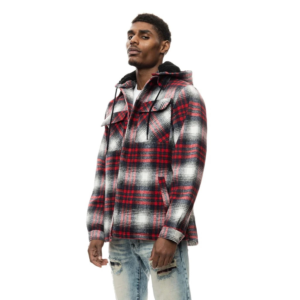 SMOKE RISE "FLANNEL SHACKET" JACKET RED