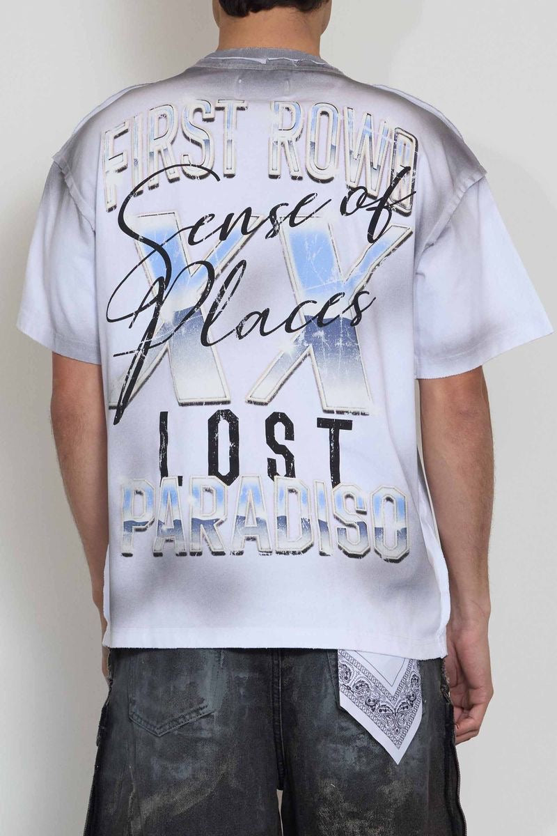 First Row "Electric Shock Skull" Tee Smoke Wash