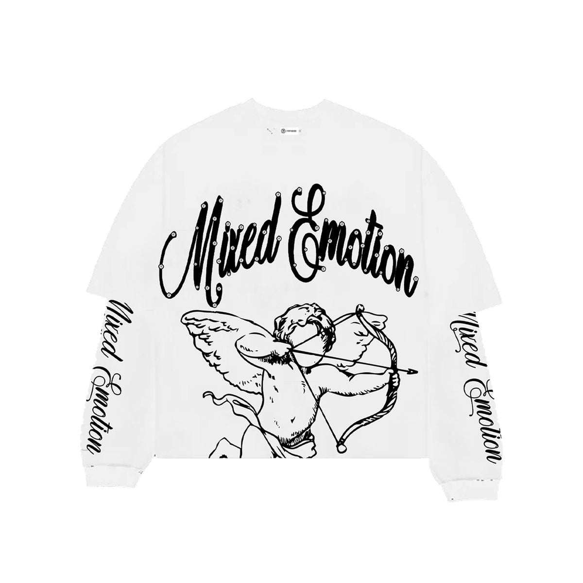 Mixed Emotion "Blur" Long Sleeve Tee White