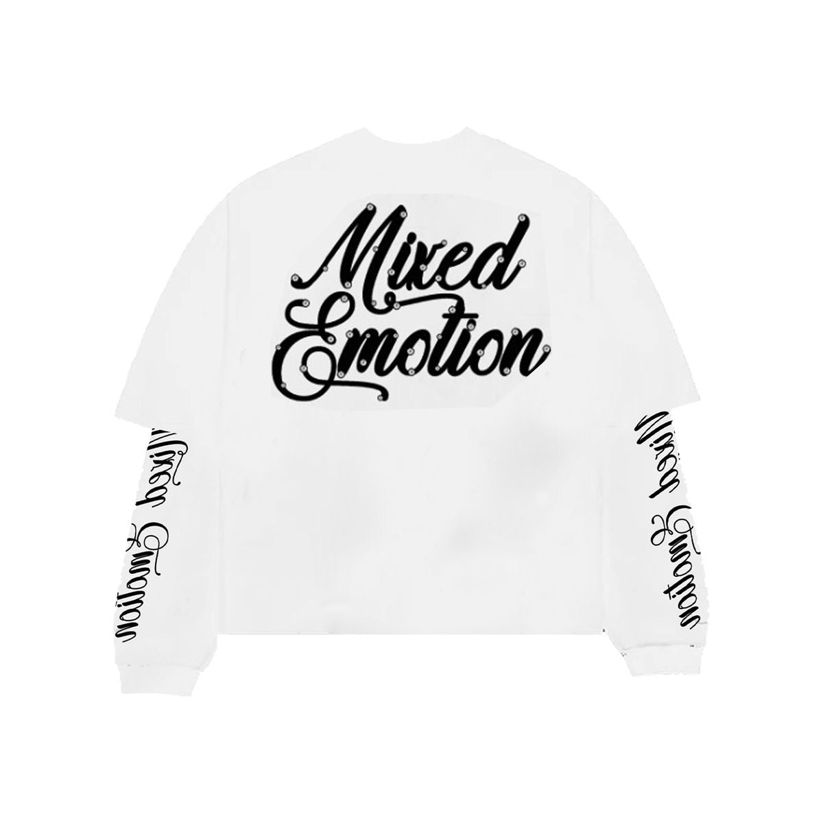 Mixed Emotion "Blur" Long Sleeve Tee White