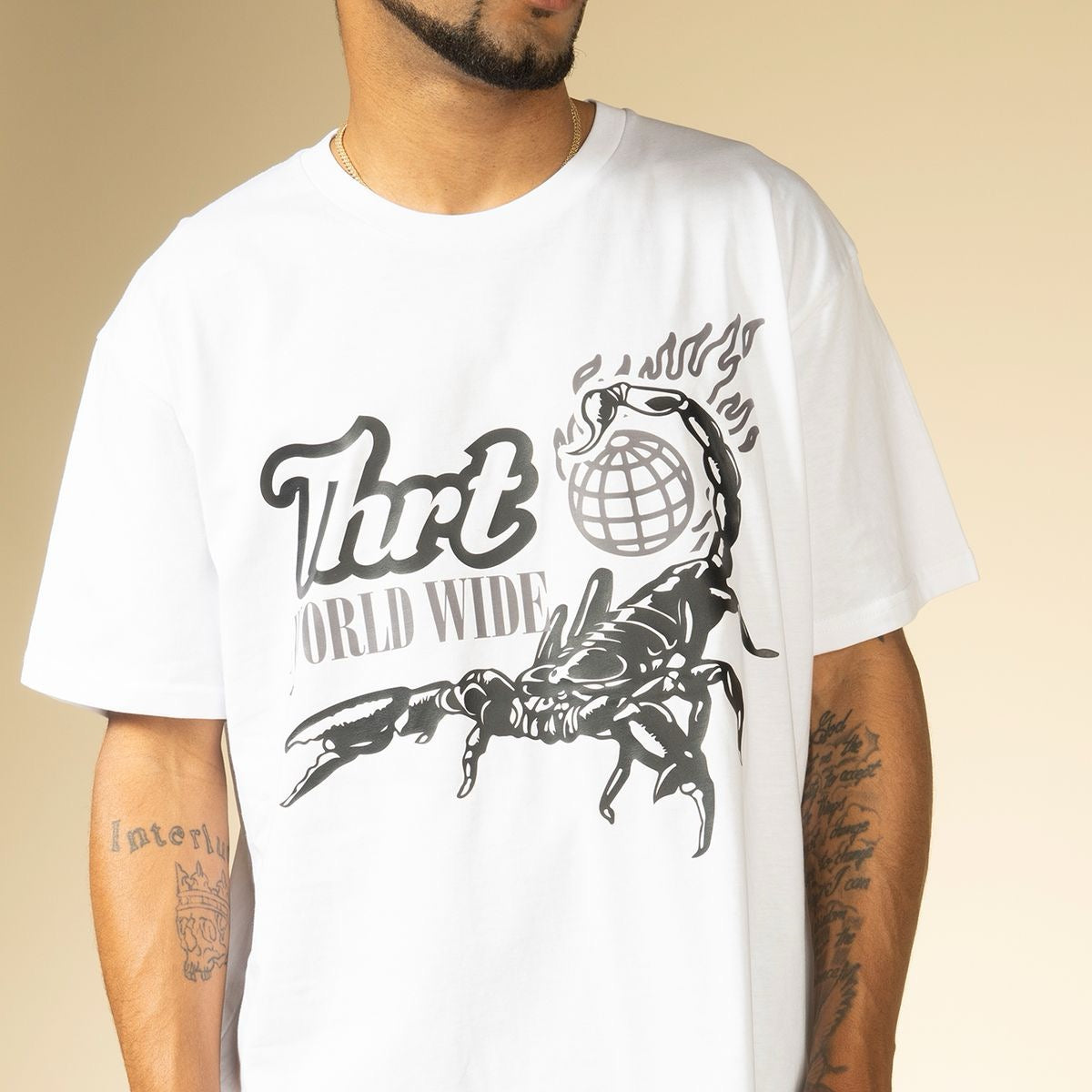 THRT DENIM "AMIR" TEE WHITE