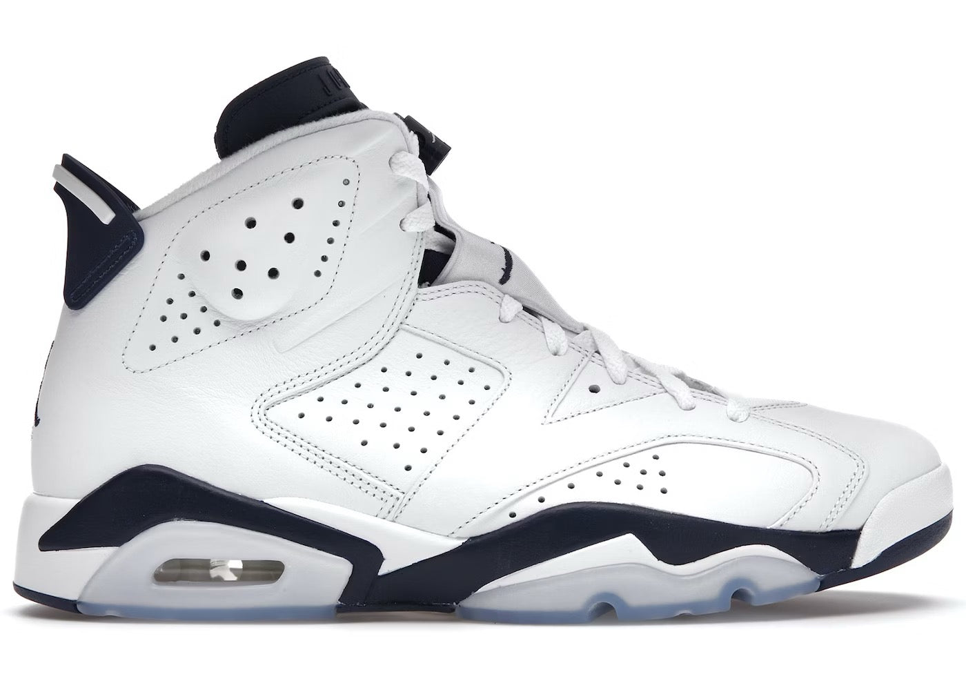 AIR JORDAN 6 RETRO WHITE/MIDNIGHT NAVY SIZE 10.5