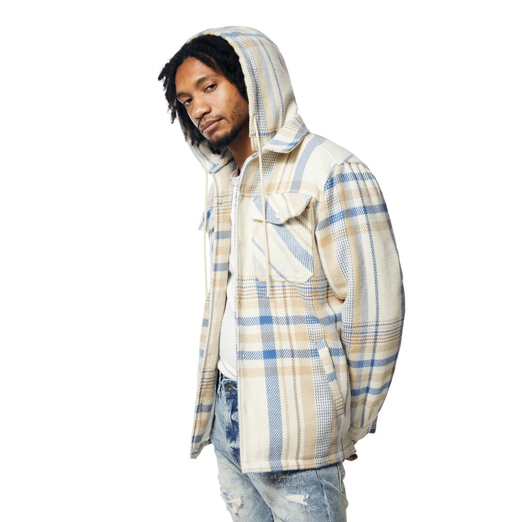 SMOKE RISE "PLAID FLANNEL" JACKET BISCOTTI