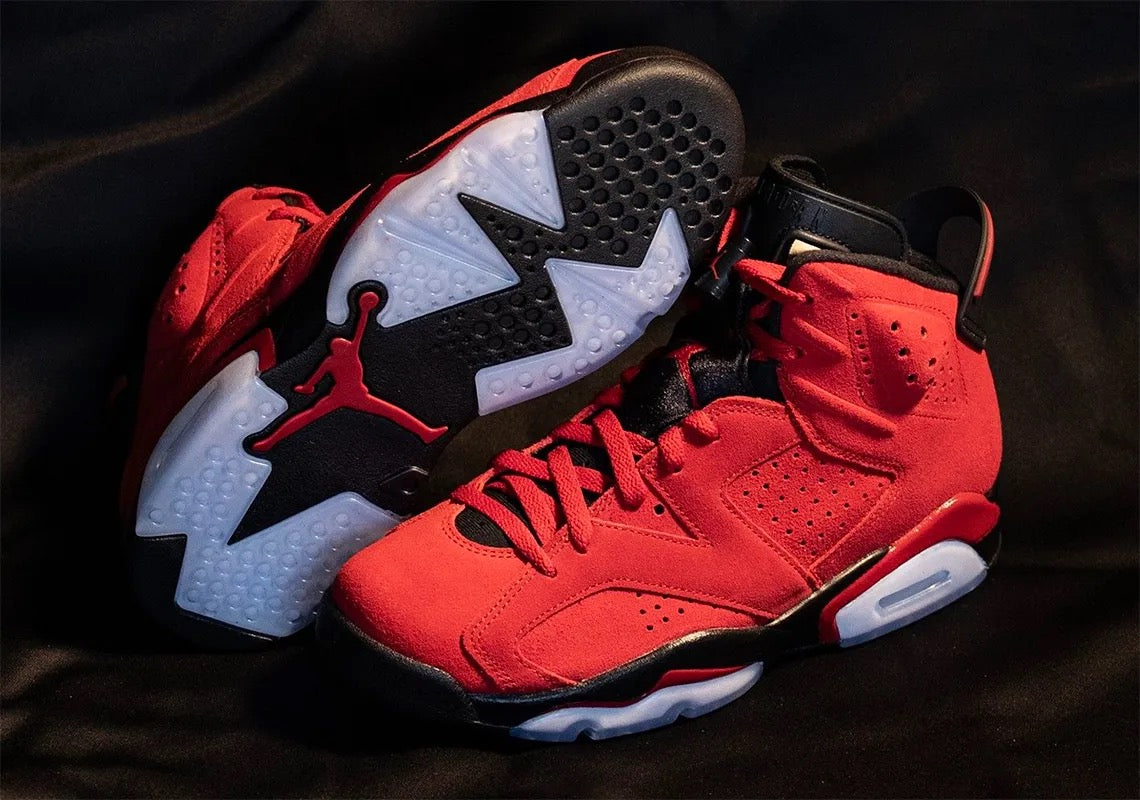 AIR JORDAN 6 RETRO VARSITY RED/BLACK SIZE 10