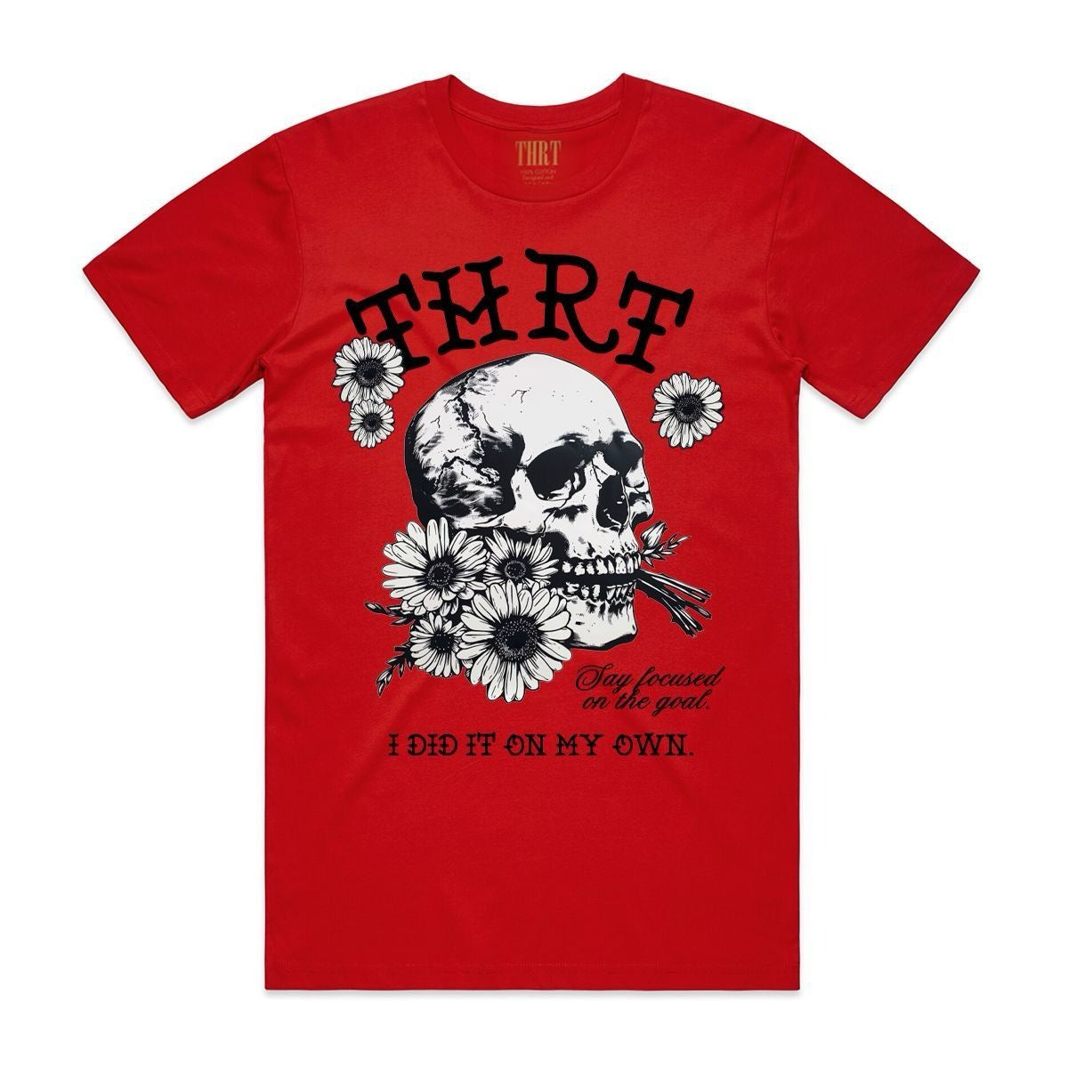 THRT DENIM "EAT YOUR FLOWERS" TEE RED